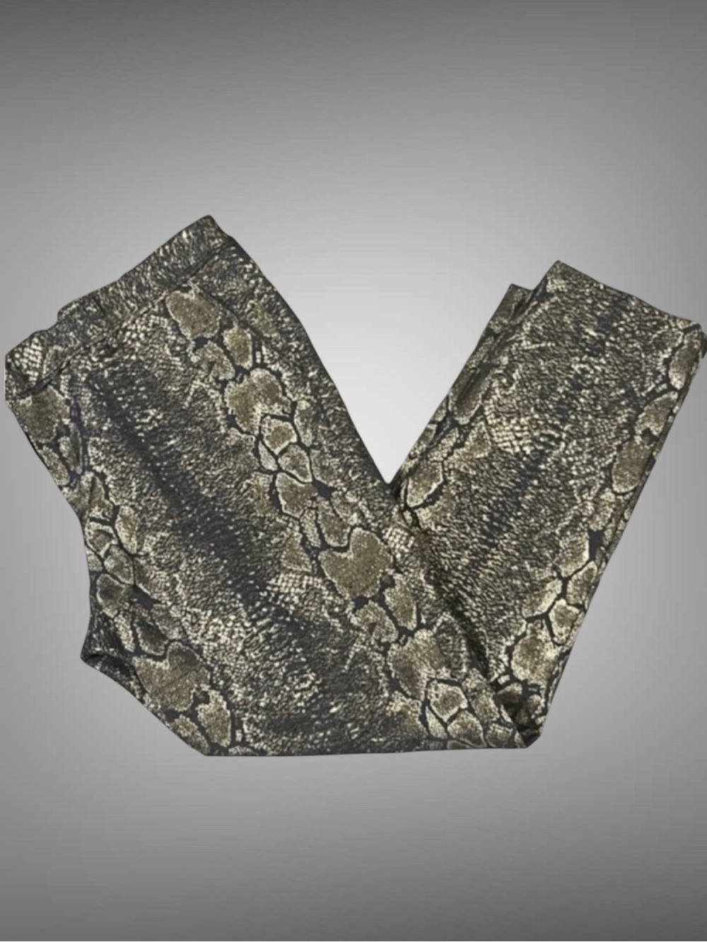 WORTHINGTON SNAKESKIN PRINT CROPPED PANTS SIZE 8